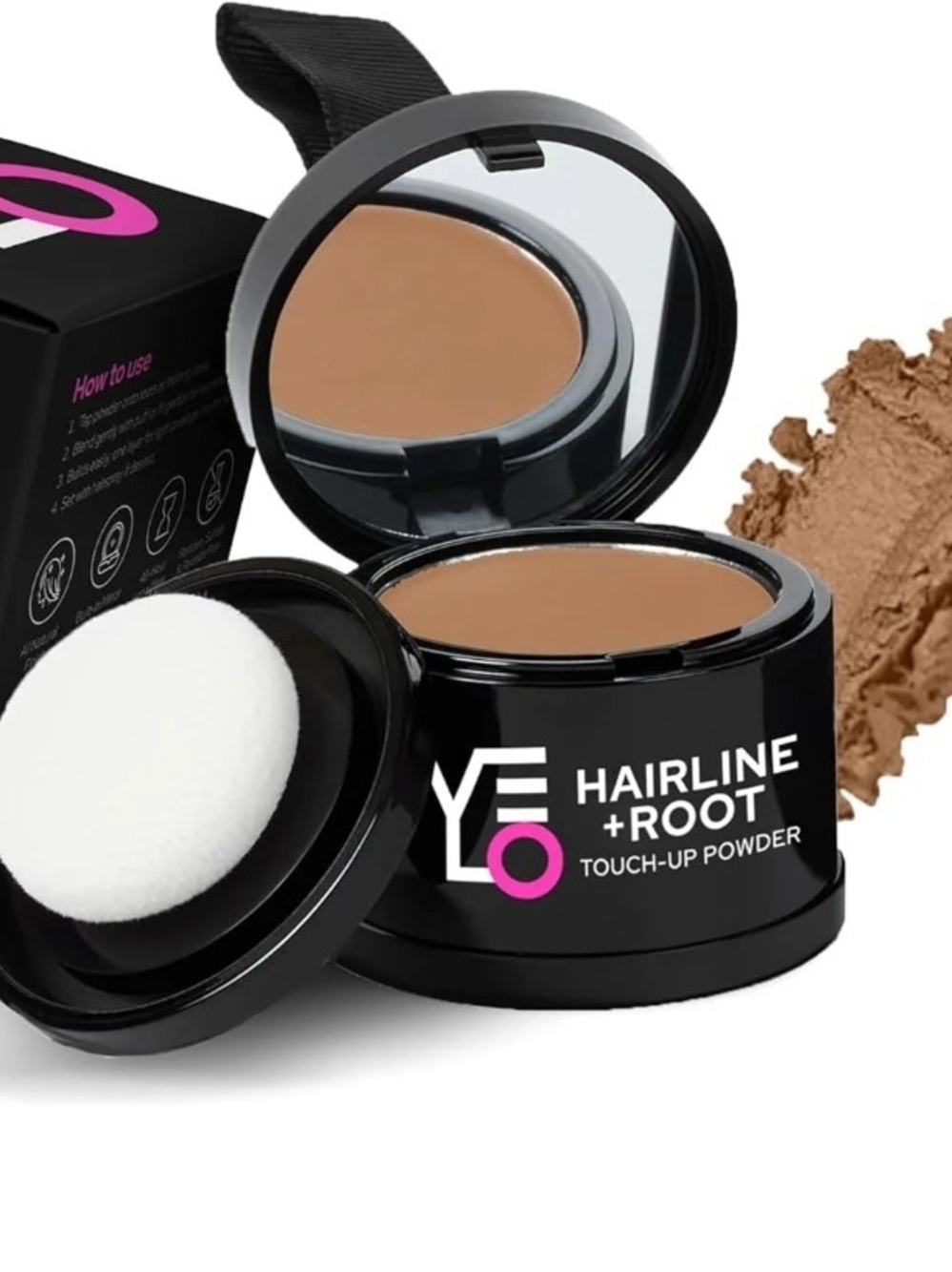 Velo Hairline + Root Touch-Up Powder — Cream Brown Compact